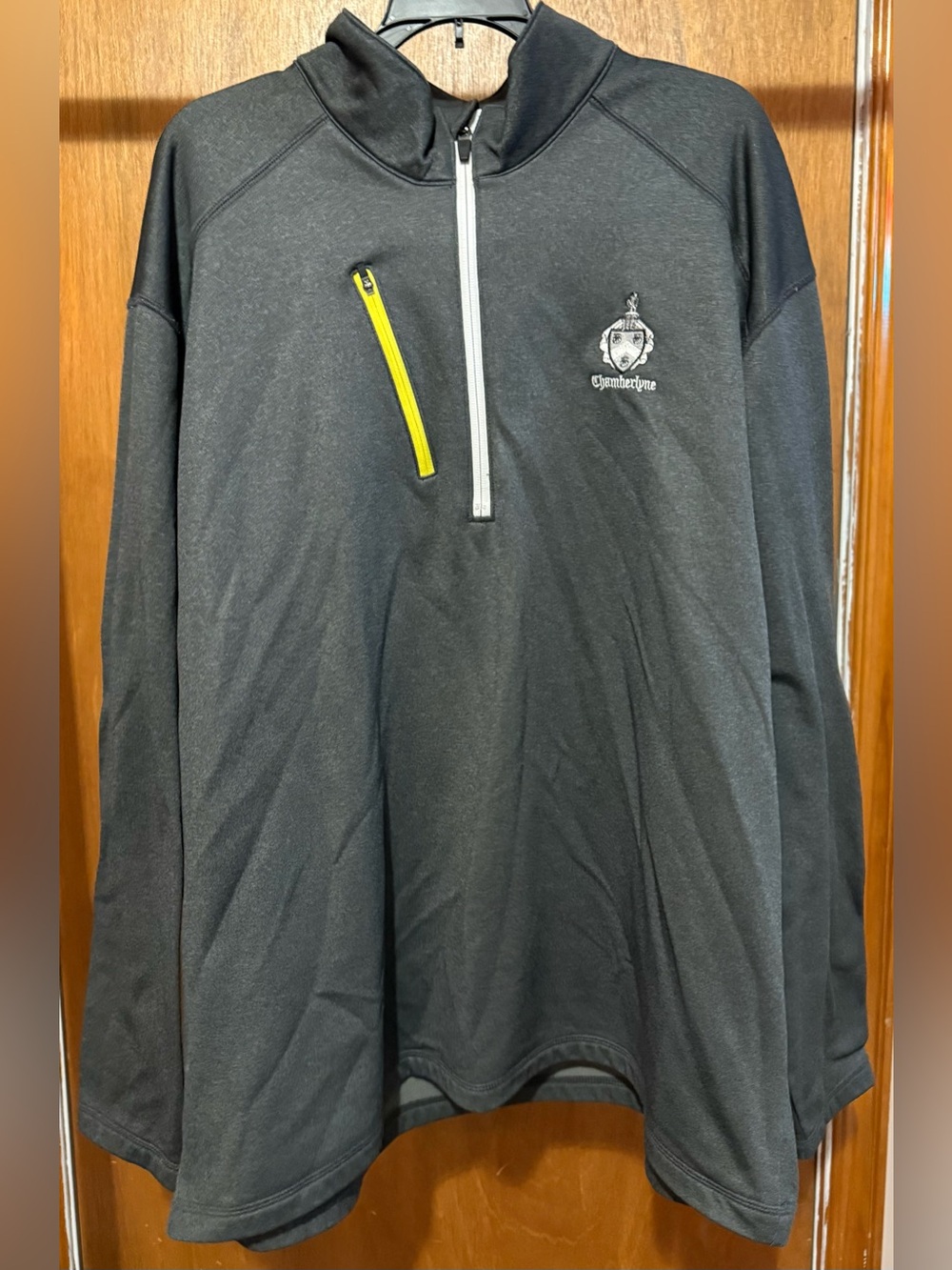 Men's 2XL Grey Quarter-Zip Pullover